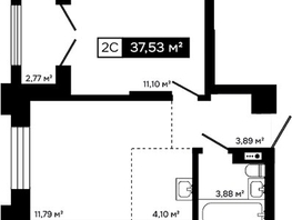Продается 2-комнатная квартира ЖК Платина, 34.76  м&sup2;, 12651000 рублей