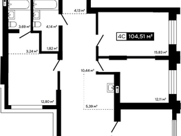 Продается 2-комнатная квартира ЖК Платина, 92  м&sup2;, 32915000 рублей