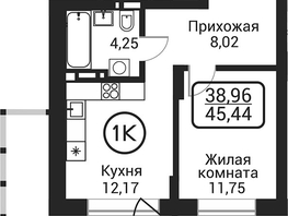 Продается 1-комнатная квартира ЖК Пегас, 36.19  м&sup2;, 8766000 рублей
