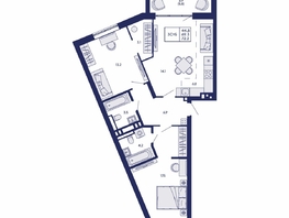 Продается 3-комнатная квартира ЖК Горизонт, дом 2, 72.2  м&sup2;, 10500000 рублей