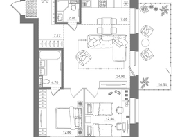 Продается 2-комнатная квартира ЖК Спектр, дом 10, 89.74  м&sup2;, 13490000 рублей
