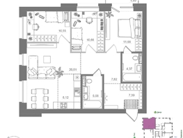 Продается 3-комнатная квартира ЖК Спектр, дом 10, 85.57  м&sup2;, 14744000 рублей