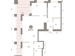 Продается 3-комнатная квартира ЖК Город на озере, 107.72  м&sup2;, 20600000 рублей