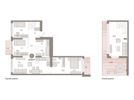 Продается 3-комнатная квартира ЖК Европейский берег, дом 45, 127.89  м&sup2;, 21220000 рублей