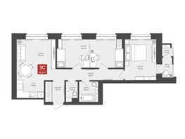Продается 3-комнатная квартира ЖК Промышленная 7, 63.25  м&sup2;, 10767700 рублей