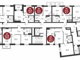 Продается 2-комнатная квартира ЖК Скандинавские кварталы, дом 1, 61.28  м&sup2;, 8500400 рублей
