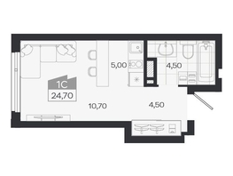 Продается Студия ЖК Ясный берег, дом 33, 24.7  м&sup2;, 4692000 рублей