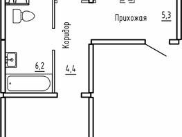Продается 2-комнатная квартира ЖК Самоцветы, Бирюза дом 1, 67  м&sup2;, 7963286 рублей