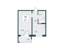 Продается 1-комнатная квартира ЖК Цветной бульвар, дом 4 сек 1, 38.7  м&sup2;, 5000000 рублей