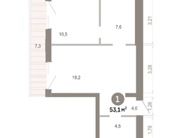Продается 1-комнатная квартира  Квартал Молодость, дом 1, 53.07  м&sup2;, 9140000 рублей