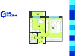 Продается 1-комнатная квартира ЖК Чистая Слобода, дом 65, 38.3  м&sup2;, 5510000 рублей