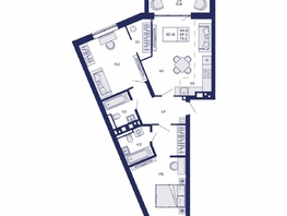 Продается 3-комнатная квартира ЖК Горизонт, дом 2, 72.2  м&sup2;, 10450000 рублей