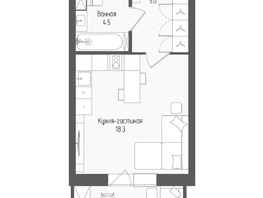 Продается Студия ЖК Тетрис, корпус 2, 29.3  м&sup2;, 5943444 рублей