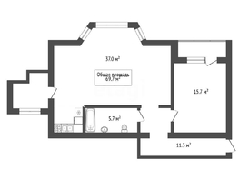 Продается 2-комнатная квартира Ипподромская ул, 69.7  м&sup2;, 9999999 рублей