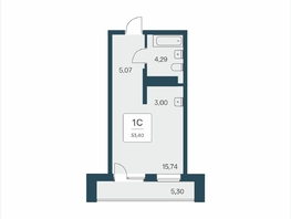 Продается Апартамент АК Тайм Парк, 33.5  м&sup2;, 5320000 рублей