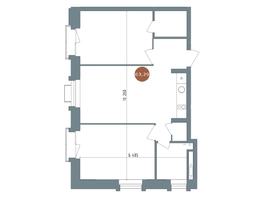 Продается 2-комнатная квартира  19/56 Кварталы Телецентра, 2, 63  м&sup2;, 11890000 рублей