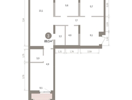 Продается 3-комнатная квартира ЖК Европейский берег, дом 32, 89.54  м&sup2;, 17670000 рублей
