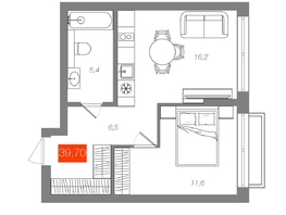 Продается 1-комнатная квартира  Квартал ЩА, сек 2.1, 39.7  м&sup2;, 8390000 рублей