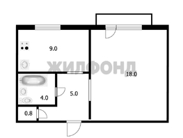 Продается 1-комнатная квартира Мира пр-кт, 36.8  м&sup2;, 2600000 рублей
