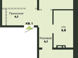 Продается 2-комнатная квартира ЖК Гренландия, Лес дом 4, 63.8  м&sup2;, 7650000 рублей