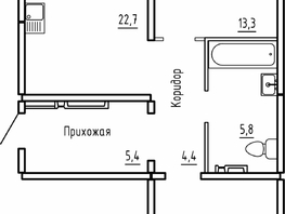 Продается 2-комнатная квартира ЖК Самоцветы, Бирюза дом 1, 71.2  м&sup2;, 6750000 рублей