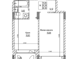 Продается 1-комнатная квартира ЖК Комсомольский проспект, дом 2, 35.3  м&sup2;, 8400000 рублей