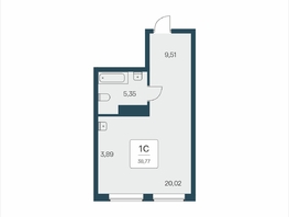 Продается Апартамент АК Тайм Парк, 38.6  м&sup2;, 7350000 рублей