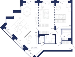 Продается 2-комнатная квартира ЖК Юнити Центр, 102.44  м&sup2;, 20700000 рублей