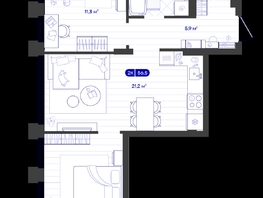 Продается 2-комнатная квартира ЖК Баланс, 4 очередь, 56.5  м&sup2;, 10000000 рублей