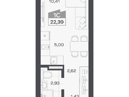 Продается Студия ЖК Квартал 54, дом 1, 22.39  м&sup2;, 4882000 рублей