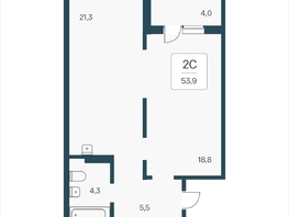 Продается 2-комнатная квартира ЖК Эко-квартал на Кедровой, д 3 сек 1, 53.4  м&sup2;, 6204000 рублей