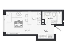 Продается Студия ЖК Ясный берег, дом 33, 25  м&sup2;, 4936000 рублей