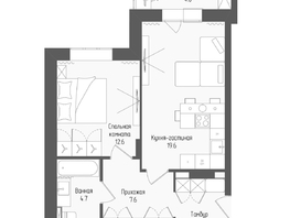 Продается 2-комнатная квартира ЖК Тетрис, корпус 2, 50.3  м&sup2;, 9155500 рублей