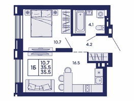 Продается 1-комнатная квартира ЖК Сила леса, корп 2, 35.5  м&sup2;, 6000000 рублей