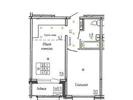 Продается 2-комнатная квартира ЖК Гренландия, Лес дом 6, 41.6  м&sup2;, 7450000 рублей