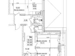 Продается 2-комнатная квартира ЖК Чернышевский, корп 3.1, 65.8  м&sup2;, 13000000 рублей