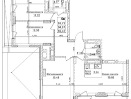 Продается 3-комнатная квартира ЖК Чернышевский, корп 3.1, 84.8  м&sup2;, 16200000 рублей