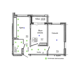 Продается 2-комнатная квартира ЖК Самоцветы, Бирюза дом 3, 58.8  м&sup2;, 7950000 рублей