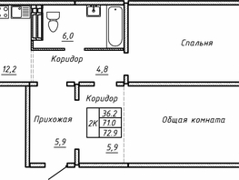 Продается 2-комнатная квартира ЖК Гренландия, Лес дом 5, 72.9  м&sup2;, 8600000 рублей