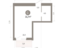 Продается Студия ЖК Город на озере, 31.71  м&sup2;, 8300000 рублей