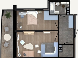 2-комнатная квартира, 49 м², 21-22/24 этаж