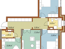 3-комнатная квартира, 79.34 м², 15/22 этаж
