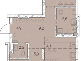 Продается 2-комнатная квартира ЖК Тайм Сквер, 88.5  м², 14175000 рублей