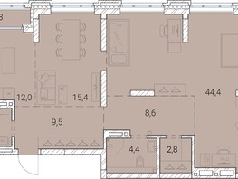 Продается 1-комнатная квартира ЖК Тайм Сквер, 104.4  м², 21527000 рублей