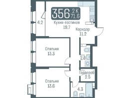 Продается 3-комнатная квартира ЖК Кварталы Немировича, 69.5  м², 11550000 рублей