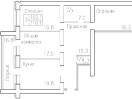 Продается 3-комнатная квартира ЖК Кольца, дом 11, 110.1  м², 12000000 рублей