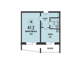 Продается 1-комнатная квартира ЖК Династия, дом 903, 41.2  м², 5200000 рублей