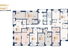 Продается 1-комнатная квартира ЖК Легендарный-Северный, дом 2, 58.27  м², 7759000 рублей
