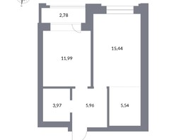 Продается 2-комнатная квартира ЖК Державина, 50, 42.9  м², 9700000 рублей