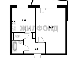 Продается 1-комнатная квартира Краснообск, 33.9  м², 3910000 рублей